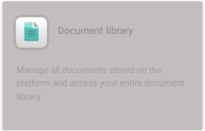 Document library is greyed out.