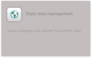 Static data management is greyed out.