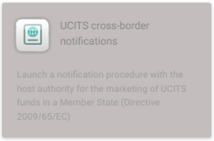 UCITS Cross-Border Notifications is greyed out.
